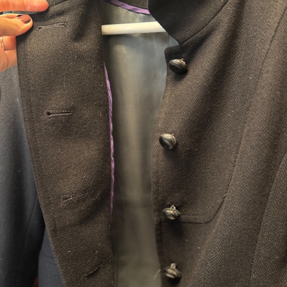 J Crew Black tweed stand collar jacket size 4 - Picture 2 of 6